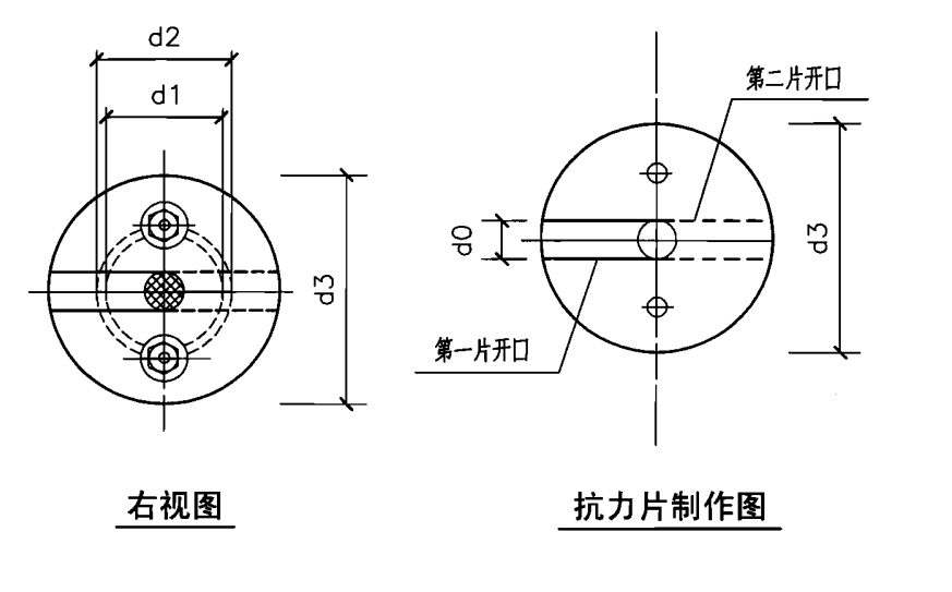 人防密闭套管抗力片示意图